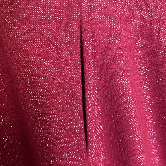 Lane Bryant Red/Burgundy Sparkle Mock Neck Top - Picture 8 of 8